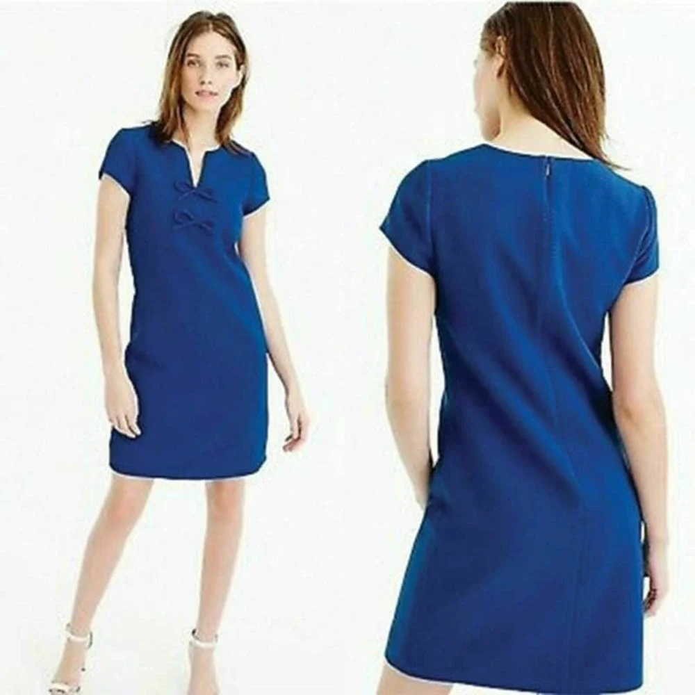 J. Crew Royal Blue Short Sleeve Shift Dress